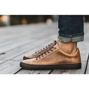 Thursday Boot Co. Men’s Premier Low Top Heritage Natural Leather Lace Up Sneaker